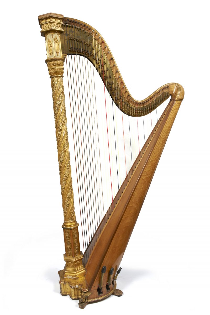 Lot 391 - A Spiral Gothic Erard Harp (Number 6747) - 12th December 2011 ...