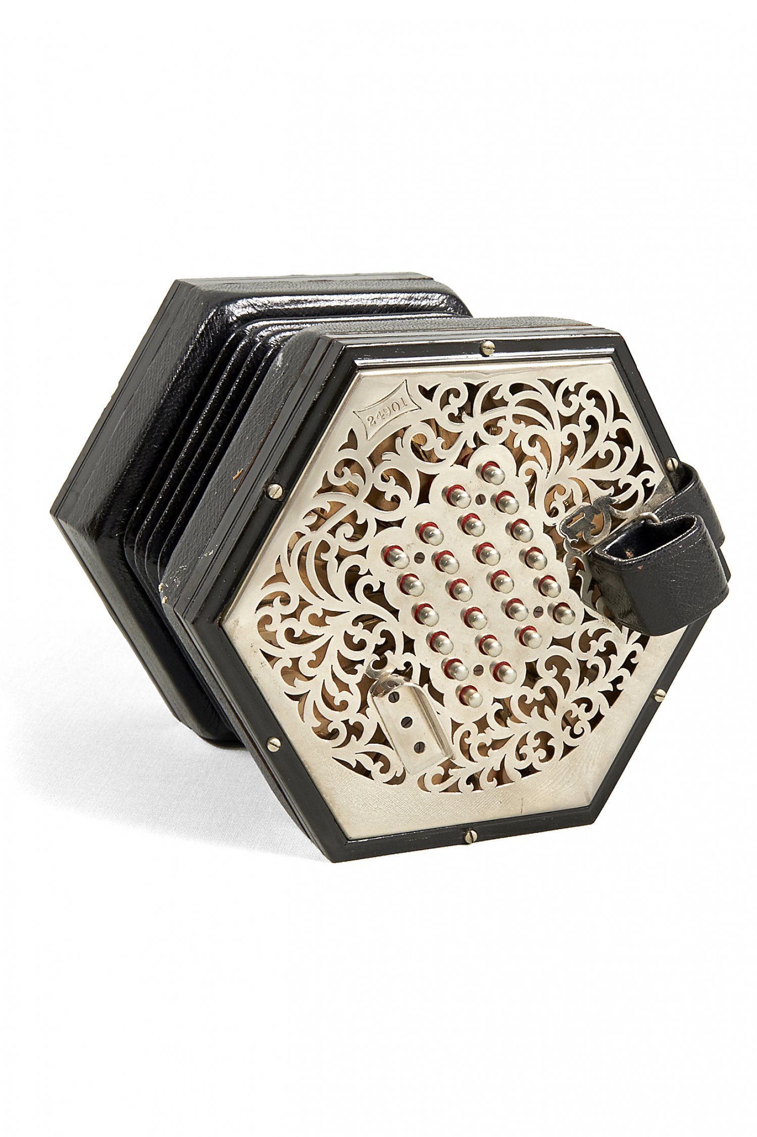 Lot 352 An English Concertina by Wheatstone, 48 buttons 8th