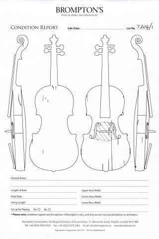 Violin by Paolo Antonio Testore, Milan 1736
