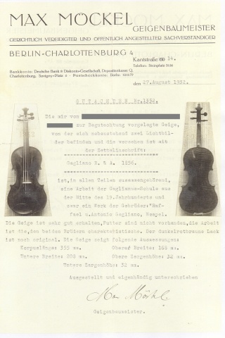 Violin by Giovanni Pistucci, Naples circa 1890